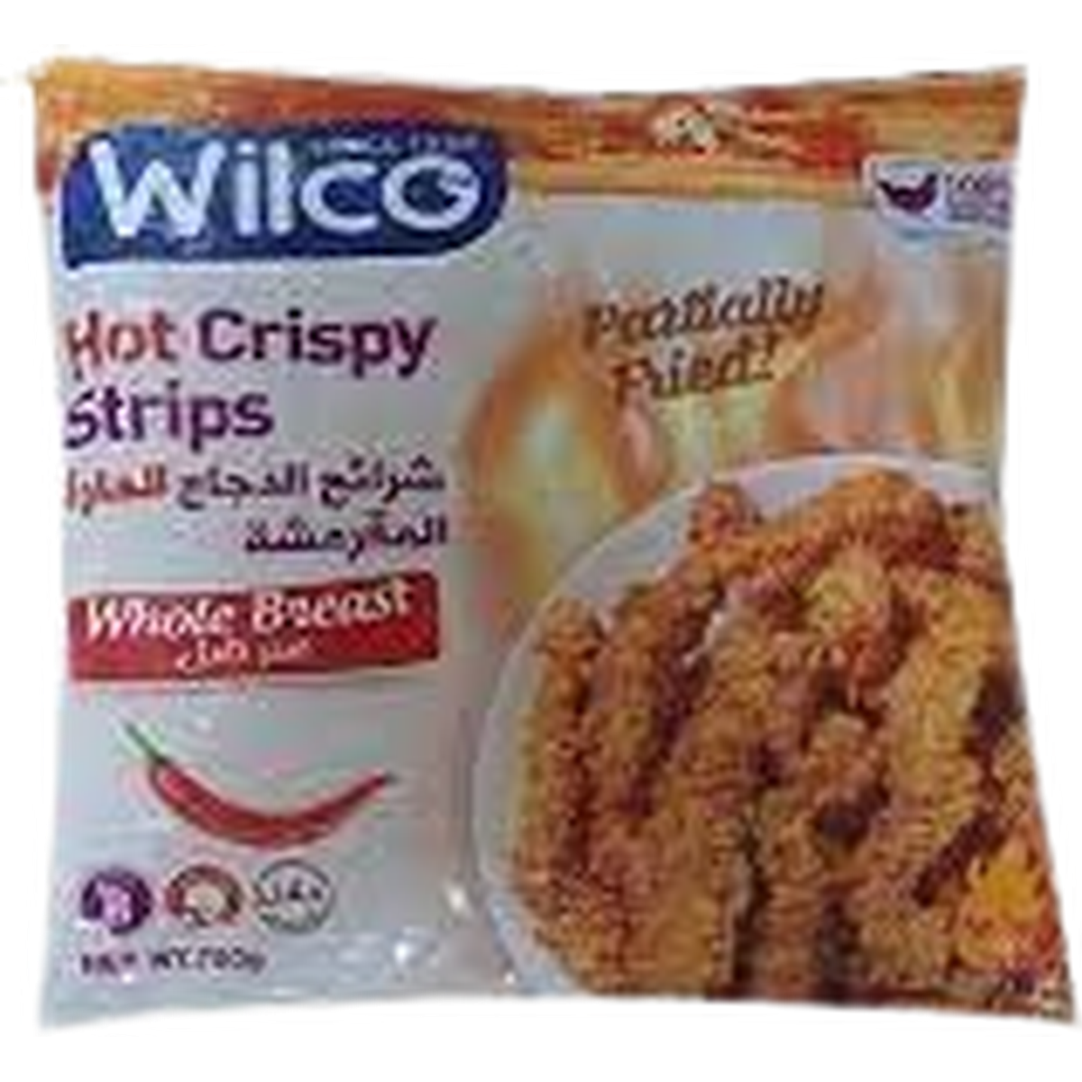 WILCO CHICKEN HOT CRISPY STRIPS 750G