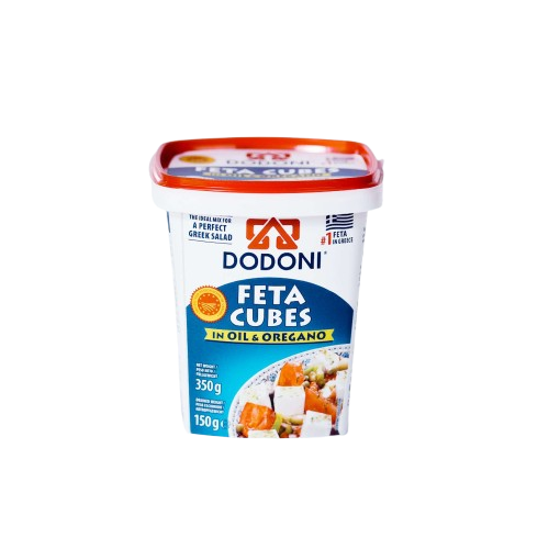 DODONI CHEESE WITH 350G FETA CUBS IN OIL & OREGANO