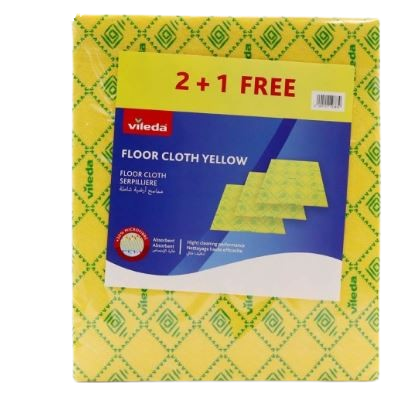 Vileda Floor Cloth Yellow 2+1 Free