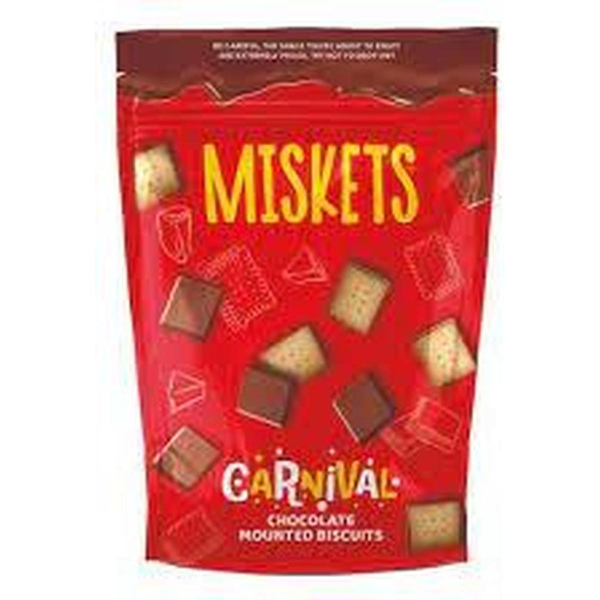 MISKETS CARNIVAL CHOCOLATE MOUNTED BISCUITS 80G