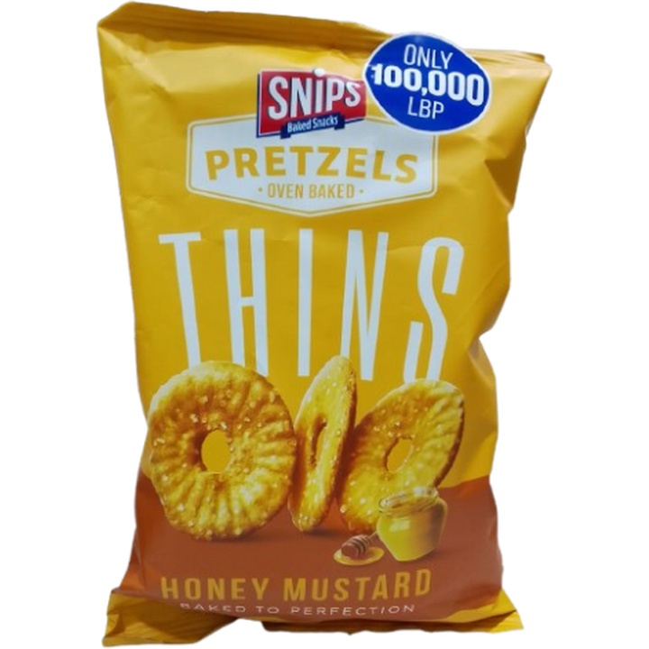 SNIPS PRETZELS THINS 170G HONEY MUSTARD @100.000L.L