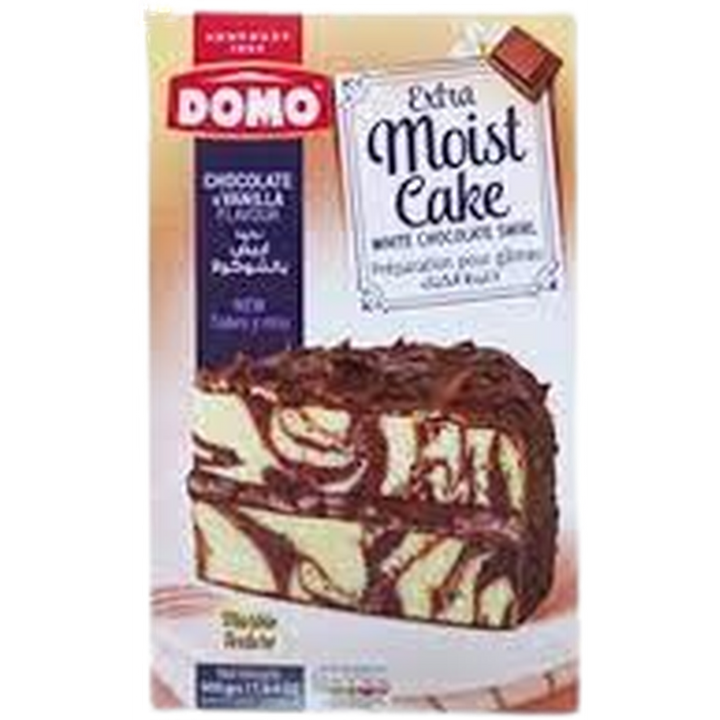 DOMO EXTRA MOIST CAKE WHITE CHOCO SWIRL 500G