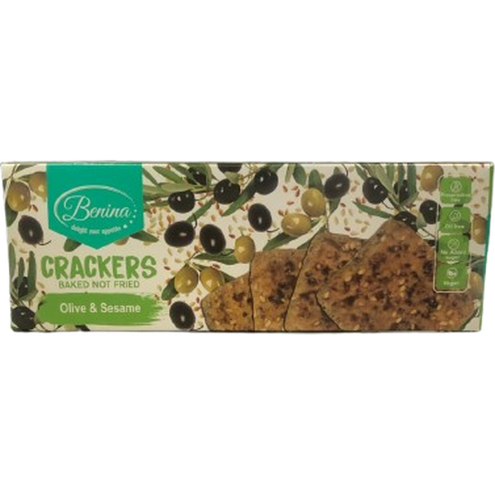 BENINA CRACKERS 90G OLIVE & SESAME