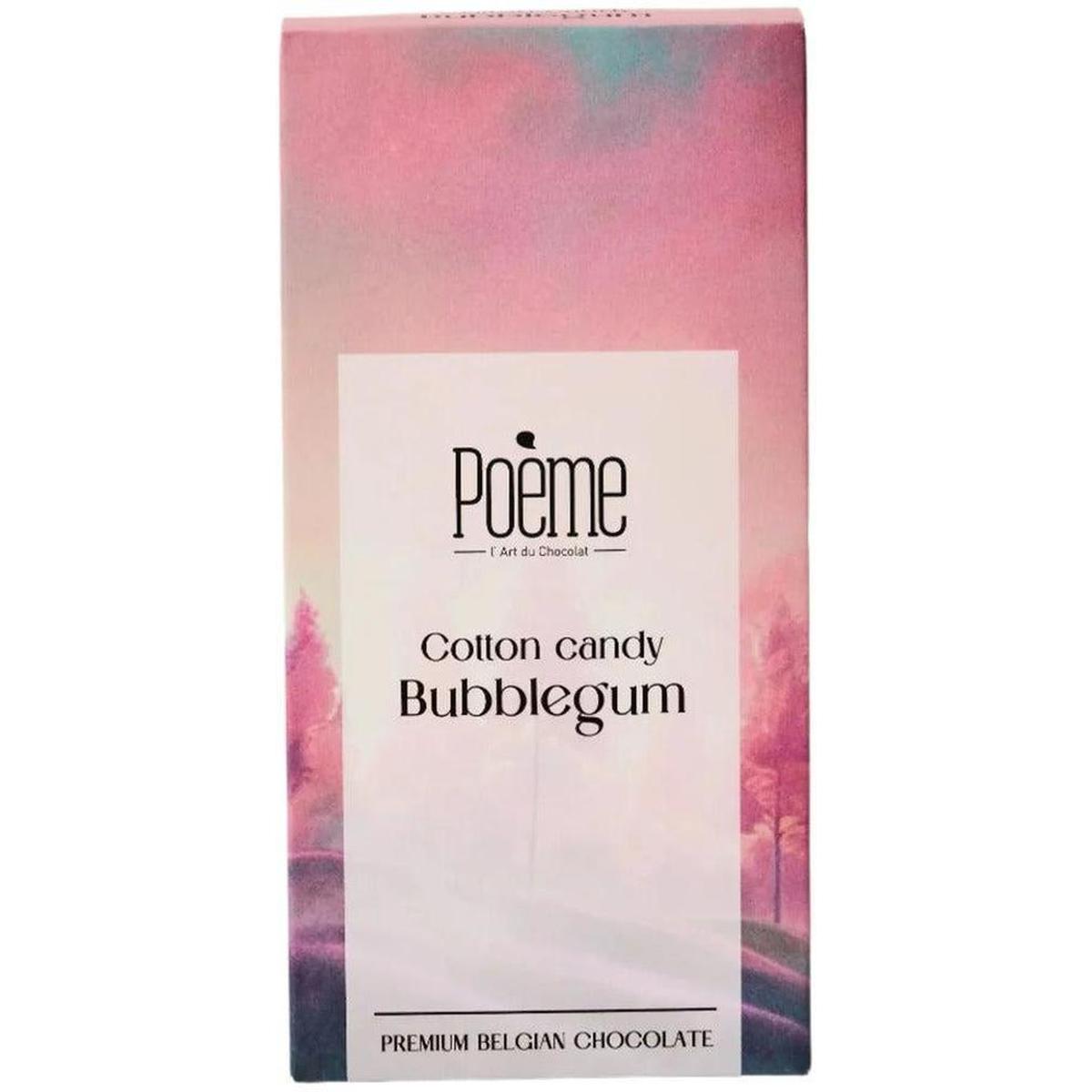 POEME WHITE CHOCOLATE BAR 100G BUBBLEGUM