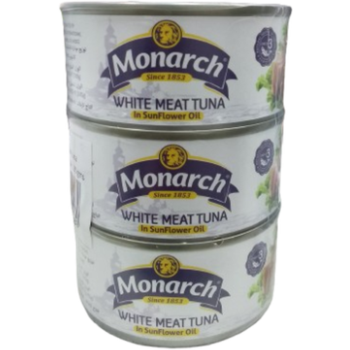 MONARCH WHITE TUNA IN SUNFLOWER OIL 185G*3