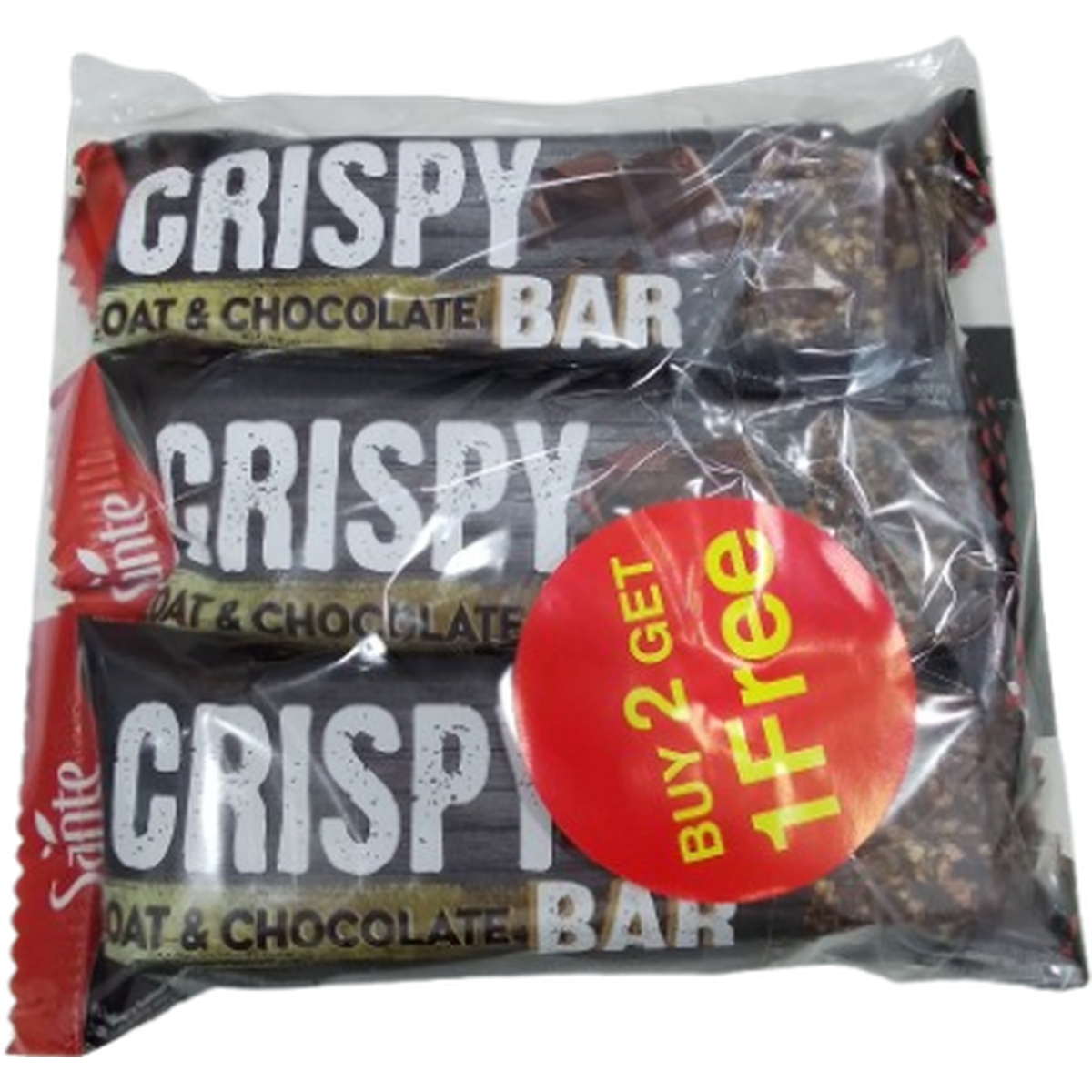 SANTE CRISPY CEREAL BAR 40G OATS & CHOCO 2+1FREE