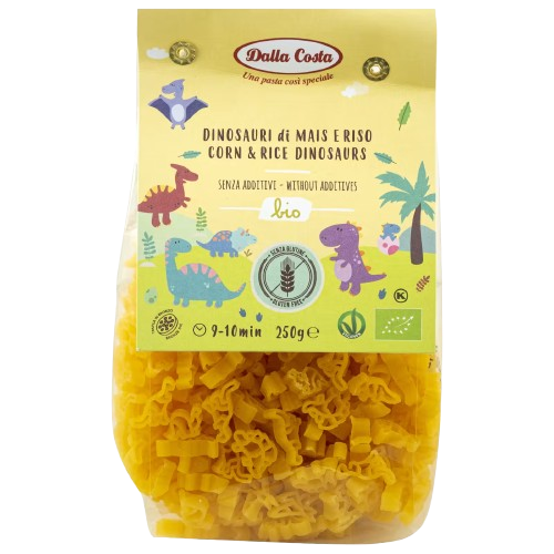DALLA COSTA DINOSAUR CORN & RICE PASTA 250G