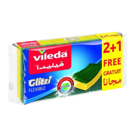 Vileda Glitzi Flexible Sponge Crystal 2+1 Free