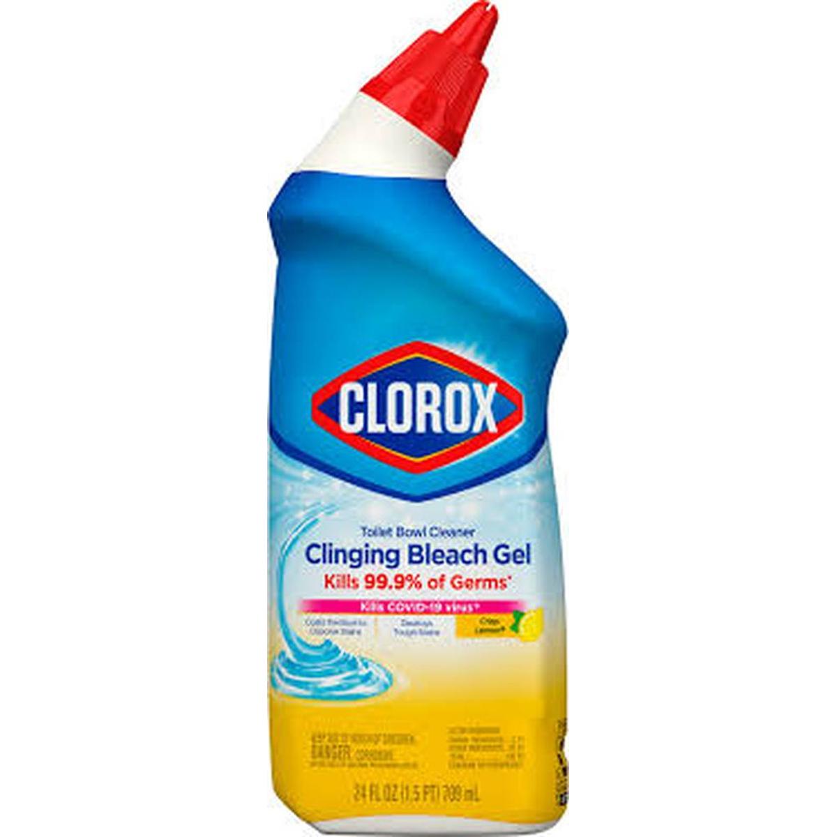 CLOROX CLINGING BLEACH GEL 709ML CRISP LEMON