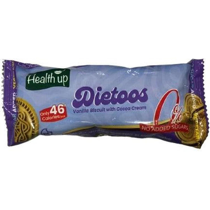 HEALTH UP DIETOOS VANILLA COOKIES 44G 0% SUGAR