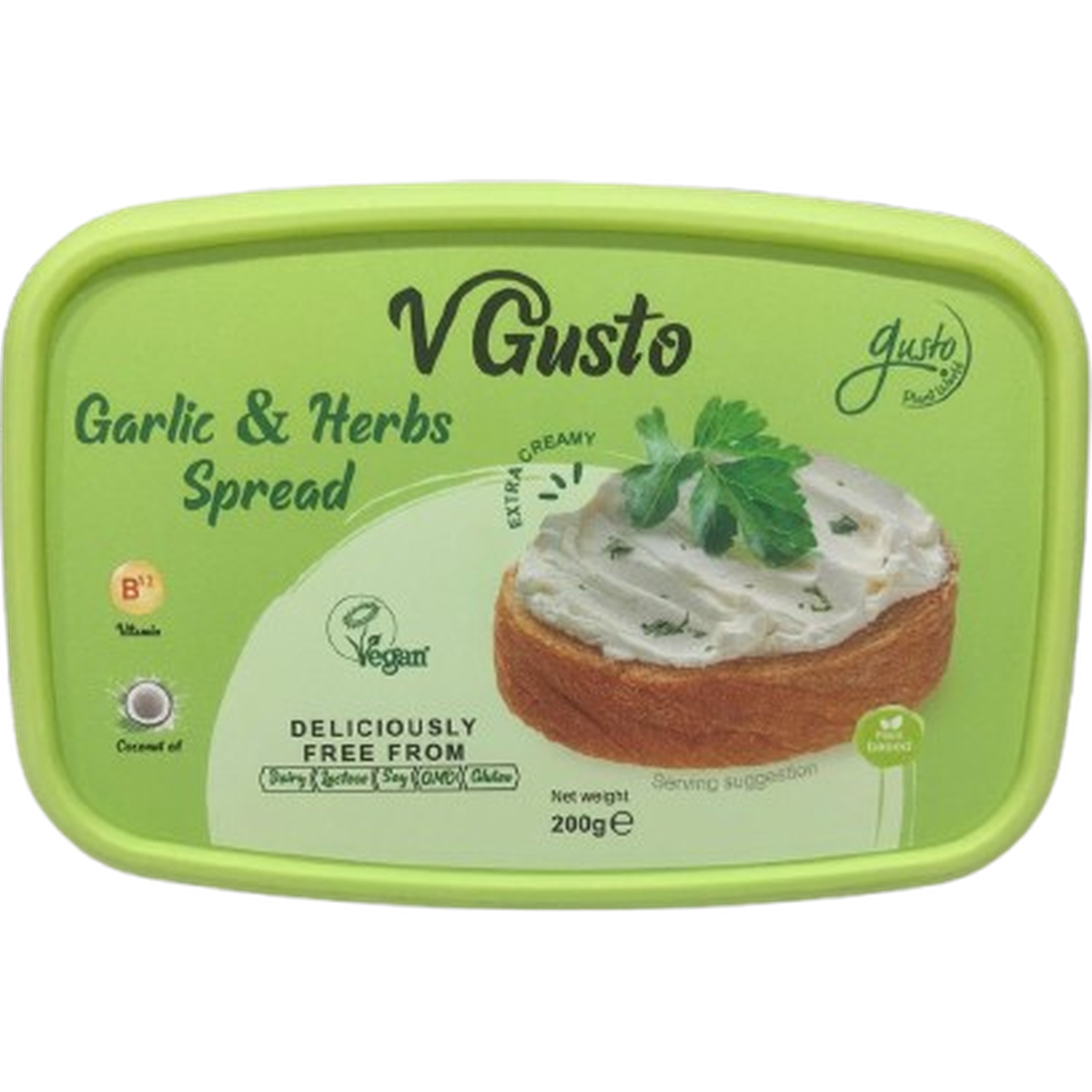 V GUSTO VEGAN GARLIC & HERBS SPREAD 200G