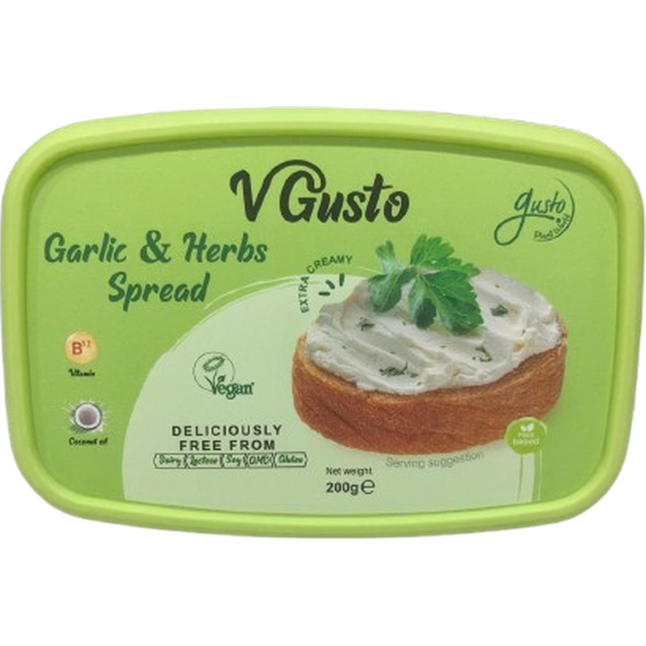 V GUSTO VEGAN GARLIC & HERBS SPREAD 200G