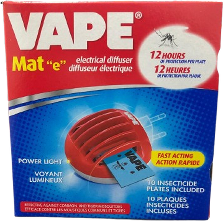 VAPE ELECTRICAL DIFFUSER+10 INSECTICIDE PLATES INCLUDED