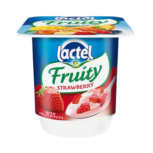 LACTEL YOGHURT FRUITY STRAWBERRY 125G