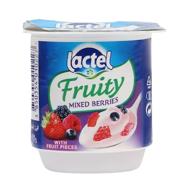 LACTEL YOGHURT FRUITY RED BERRIES 125G