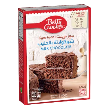 BETTY CROCKER CAKE MIX MILK CHOCOLATE 517G