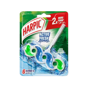 Harpic Active Fresh Toilet Rim Block Fresh Pine 35g 2+1 Free